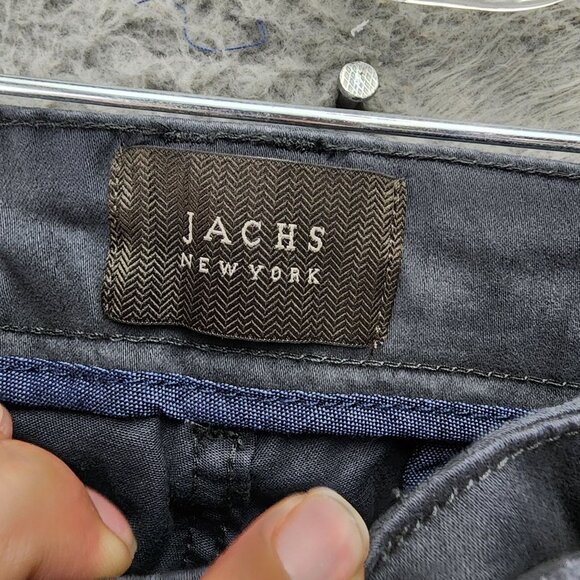 Jachs Pants Mens 31x34 Gray Stretch Mid Rise Straight Slim Straight Leg *NWT* - Picture 4 of 14
